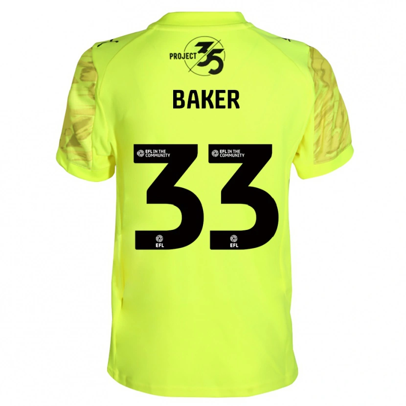 Danxen Dames Zak Baker #33 Fluorescerend Groen Zwart Keepersshirt 2025/26 T-Shirt