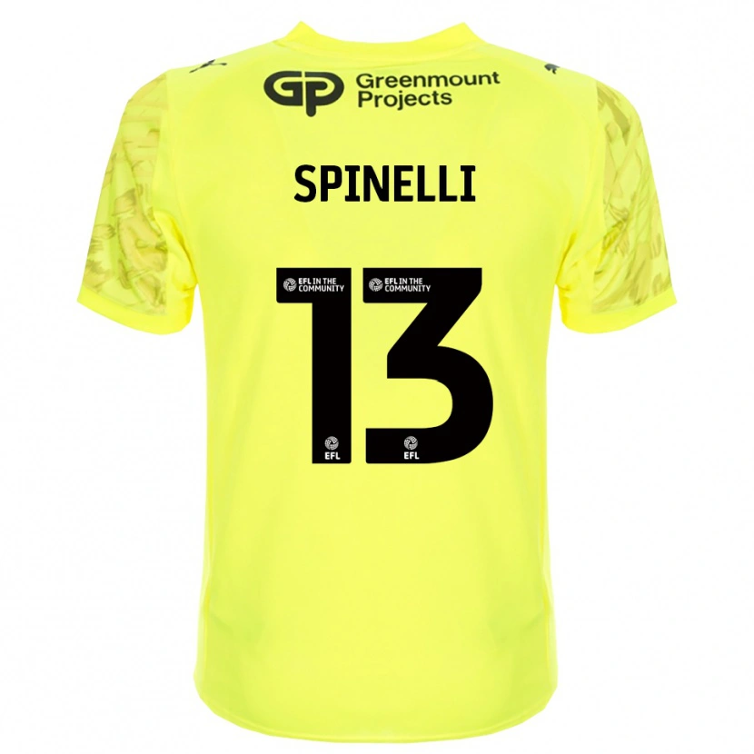 Danxen Dames Matteo Spinelli #13 Fluorescerend Groen Zwart Keepersshirt 2025/26 T-Shirt
