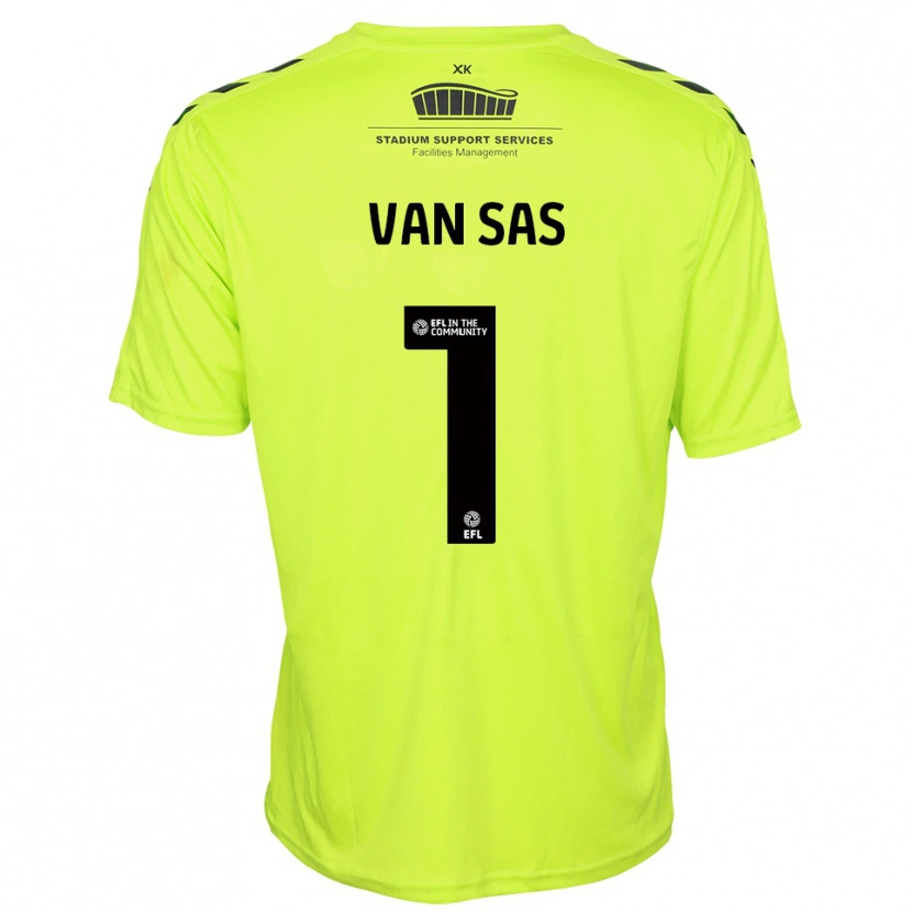 Danxen Dames Mikki van Sas #1 Fluorescerend Groen Keepersshirt 2025/26 T-Shirt