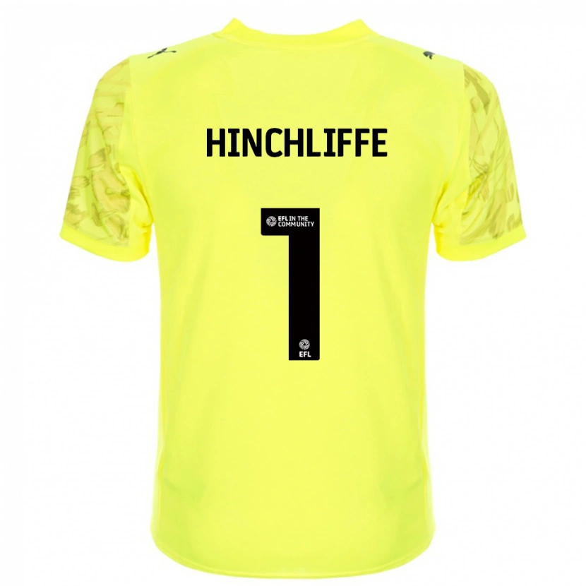 Danxen Dames Ben Hinchliffe #1 Geel Zwart Keepersshirt 2025/26 T-Shirt