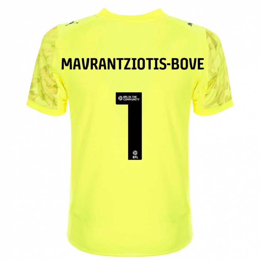 Danxen Dames Kane Mavrantziotis-Bove #1 Geel Zwart Keepersshirt 2025/26 T-Shirt