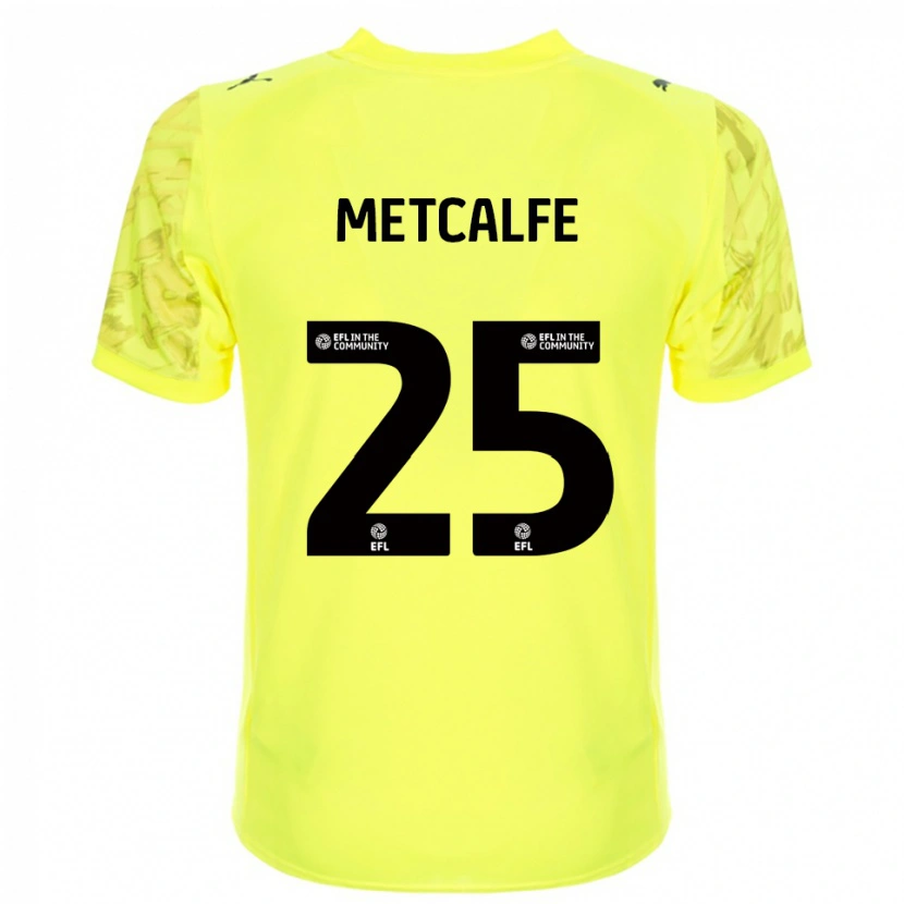 Danxen Dames Max Metcalfe #25 Geel Zwart Keepersshirt 2025/26 T-Shirt