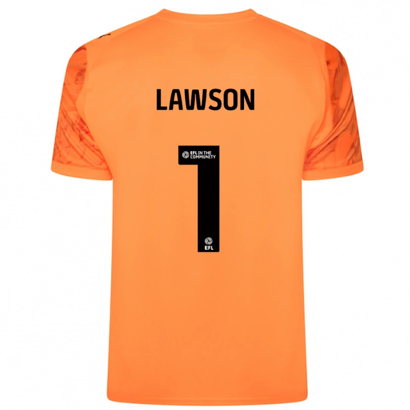 Danxen Dames Harvey Lawson #1 Oranje Zwart Keepersshirt 2025/26 T-Shirt