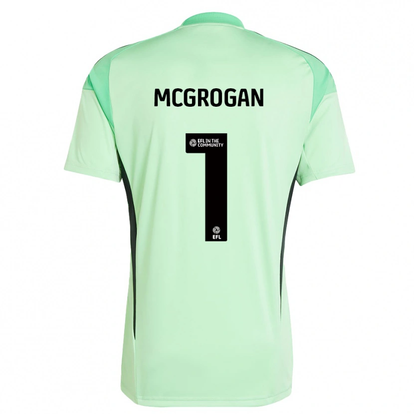 Danxen Dames Emily Mcgrogan #1 Lichtgroen Zwart Keepersshirt 2025/26 T-Shirt