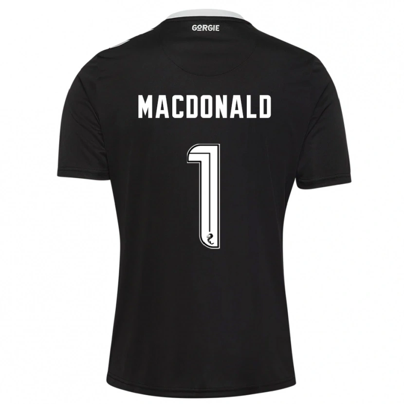 Danxen Dames Jamie MacDonald #1 Zwart Bordeaux Keepersshirt 2025/26 T-Shirt
