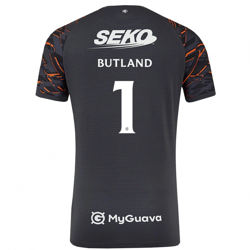Danxen Dames Jack Butland #1 Donkergrijs Keepersshirt 2025/26 T-Shirt