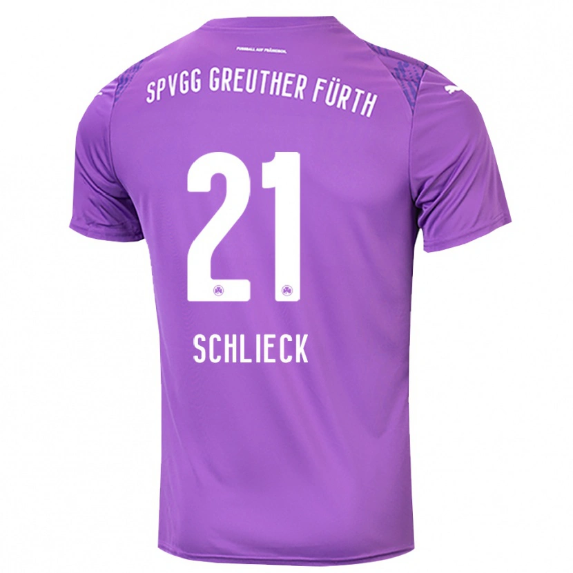 Danxen Dames Timo Schlieck #21 Paars Wit Keepersshirt 2025/26 T-Shirt