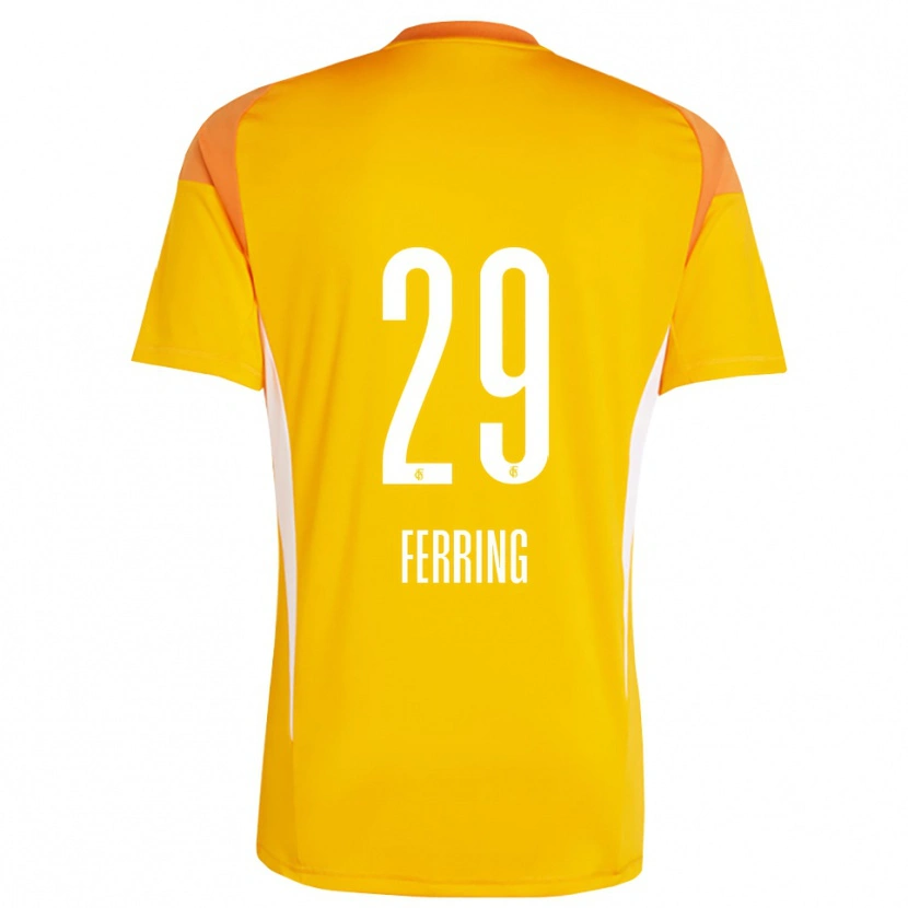 Danxen Dames Johannes Ferring #29 Geel Oranje Keepersshirt 2025/26 T-Shirt