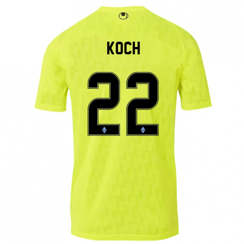 Danxen Dames Nico Koch #22 Geel Zwart Keepersshirt 2025/26 T-Shirt