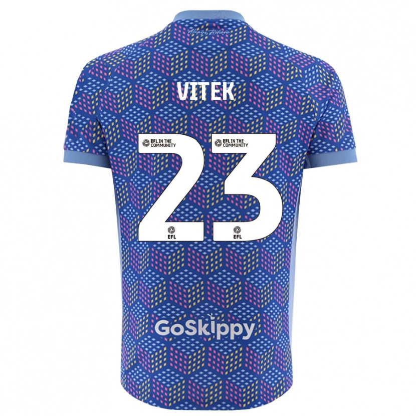 Danxen Dames Radek Vítek #23 Blauw Zwart Keepersshirt 2025/26 T-Shirt