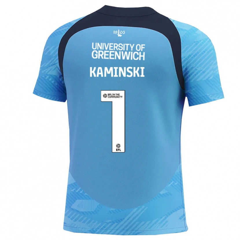 Danxen Dames Thomas Kaminski #1 Blauw Wit Keepersshirt 2025/26 T-Shirt