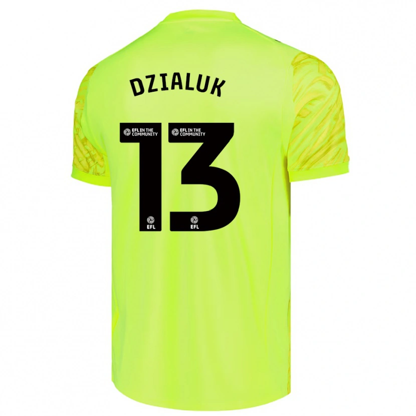 Danxen Dames Cristiano Dzialuk #13 Fluorescerend Groen Keepersshirt 2025/26 T-Shirt