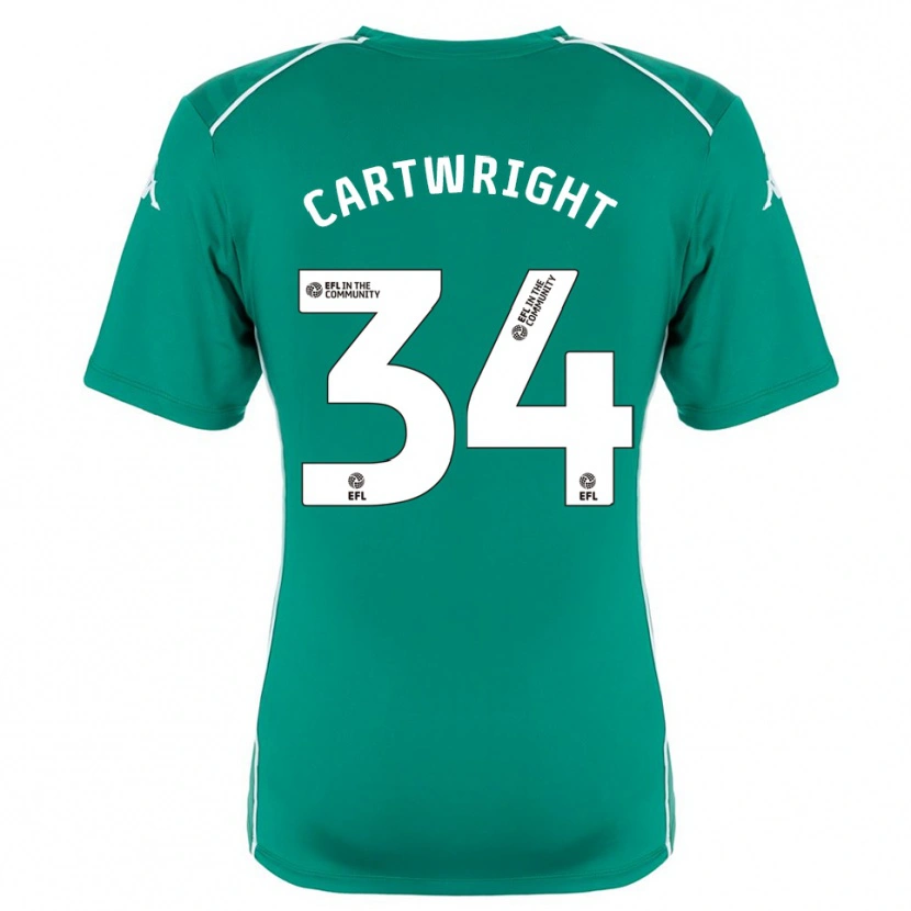 Danxen Dames Harvey Cartwright #34 Groen Wit Keepersshirt 2025/26 T-Shirt