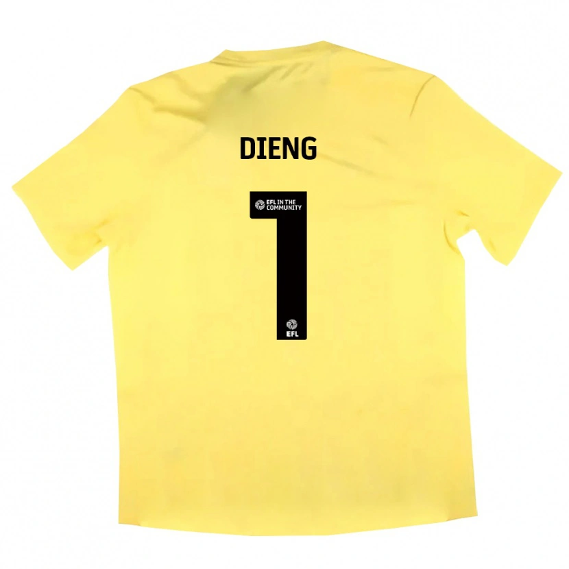 Danxen Dames Seny Dieng #1 Geel Zwart Keepersshirt 2025/26 T-Shirt