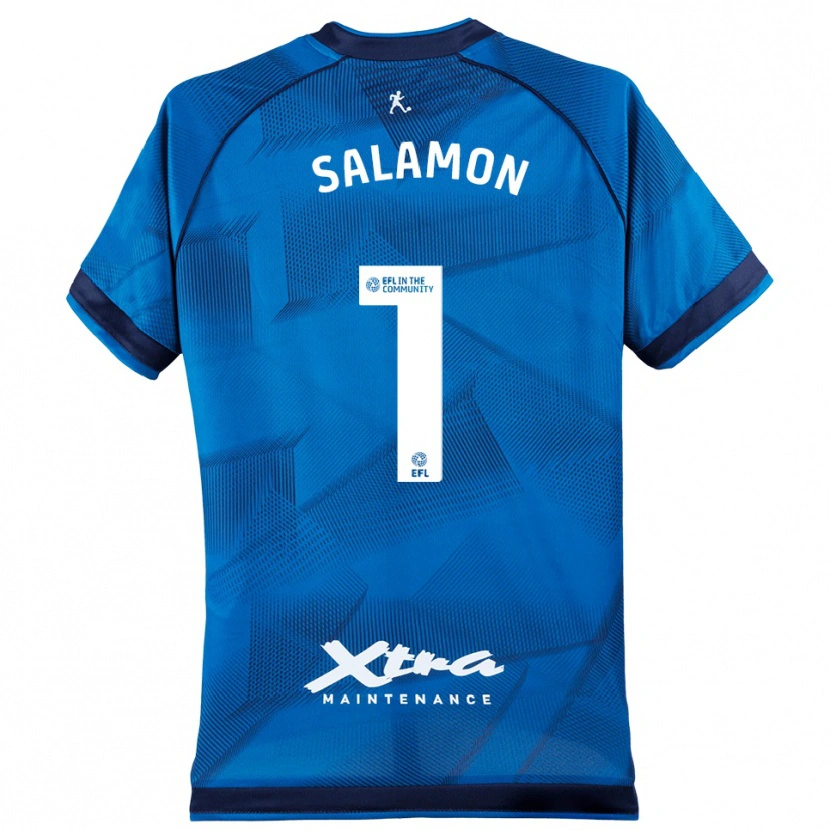 Danxen Dames Matteo Salamon #1 Blauw Wit Keepersshirt 2025/26 T-Shirt