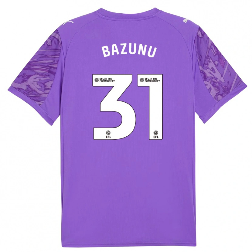Danxen Dames Gavin Bazunu #31 Paars Wit Keepersshirt 2025/26 T-Shirt