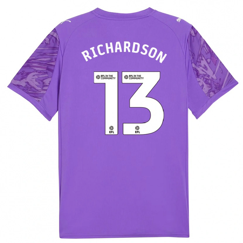 Danxen Dames Cale Richardson #13 Paars Wit Keepersshirt 2025/26 T-Shirt