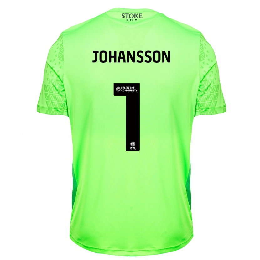 Danxen Dames Viktor Johansson #1 Groen Zwart Keepersshirt 2025/26 T-Shirt