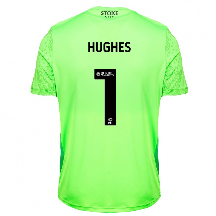 Danxen Dames Jonny Hughes #1 Groen Zwart Keepersshirt 2025/26 T-Shirt