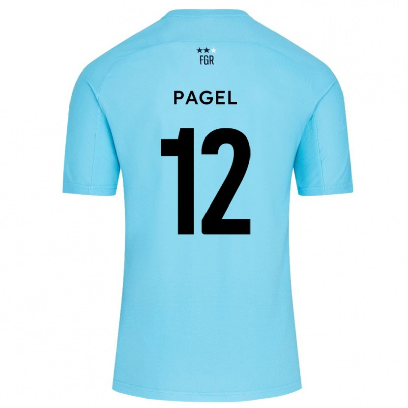Danxen Dames Fiachra Pagel #12 Hemelsblauw Wit Keepersshirt 2025/26 T-Shirt
