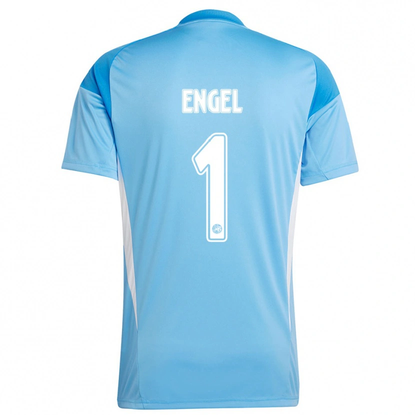 Danxen Dames Mark Engel #1 Lichtblauw Wit Keepersshirt 2025/26 T-Shirt