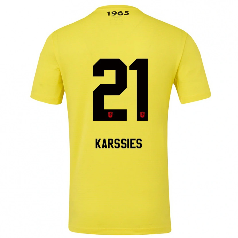 Danxen Dames Sam Karssies #21 Geel Zwart Keepersshirt 2025/26 T-Shirt