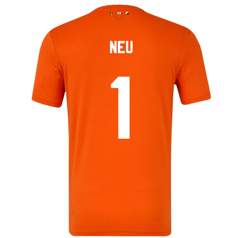 Danxen Dames Luca Neu #1 Oranje Zwart Keepersshirt 2025/26 T-Shirt