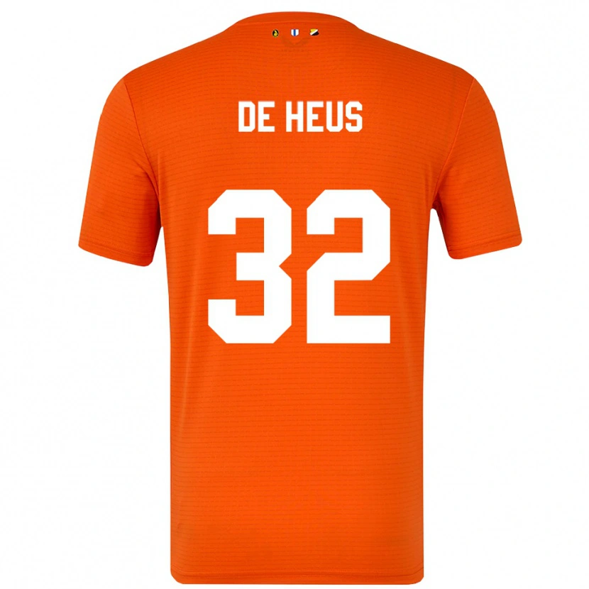 Danxen Dames Loïs De Heus #32 Oranje Zwart Keepersshirt 2025/26 T-Shirt