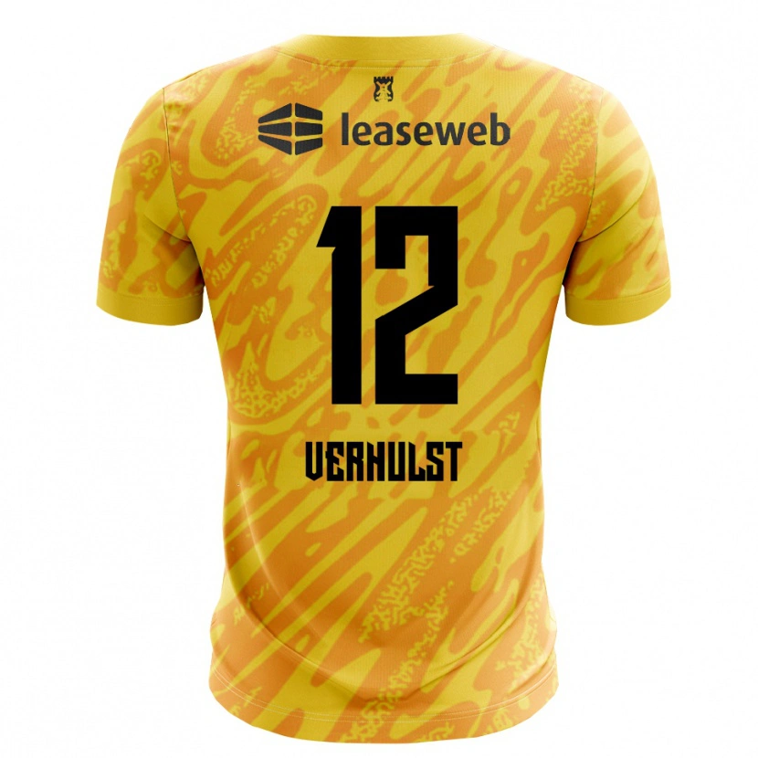Danxen Dames Hobie Verhulst #12 Oranje Geel Zwart Keepersshirt 2025/26 T-Shirt