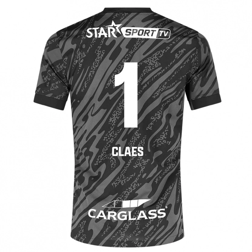 Danxen Dames Mirthe Claes #1 Donkergrijs Zwart Keepersshirt 2025/26 T-Shirt