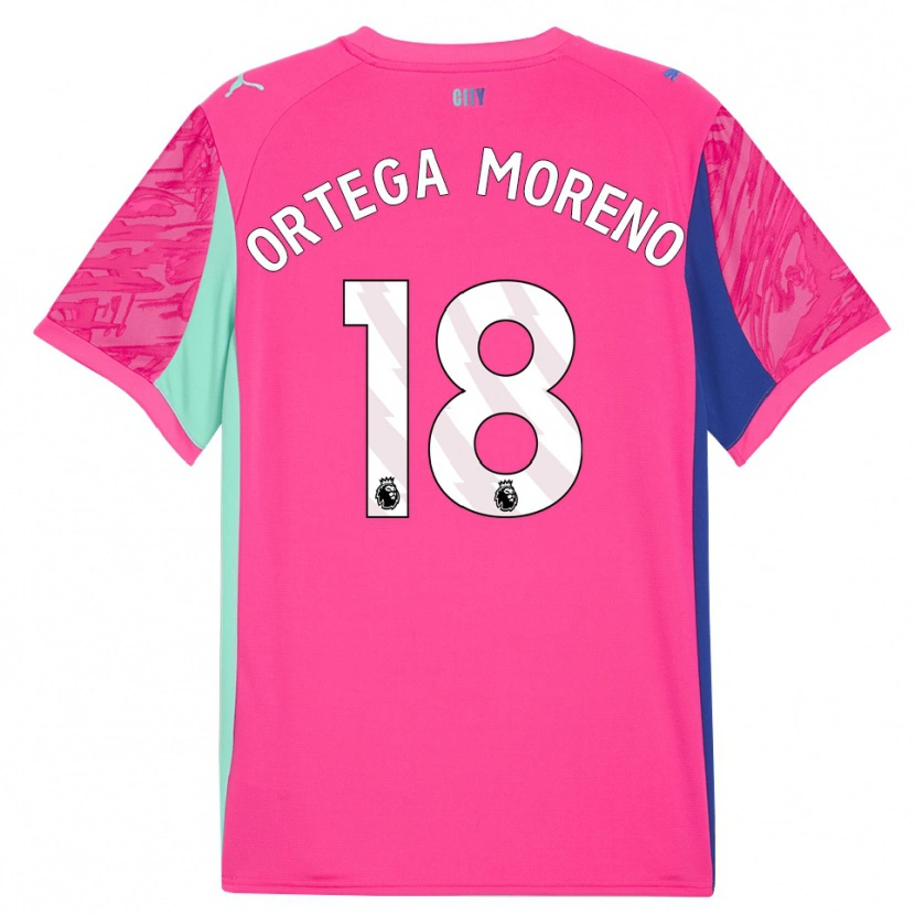 Danxen Dames Stefan Ortega #18 Roze Roze Keepersshirt 2025/26 T-Shirt