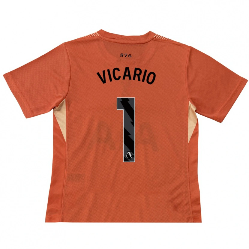 Danxen Dames Guglielmo Vicario #1 Oranje Zwart Keepersshirt 2025/26 T-Shirt