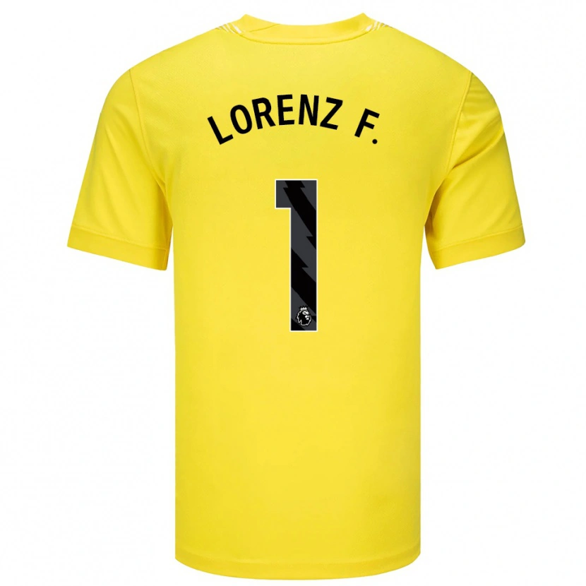 Danxen Dames Lorenz Ferdinand #1 Geel Zwart Keepersshirt 2025/26 T-Shirt