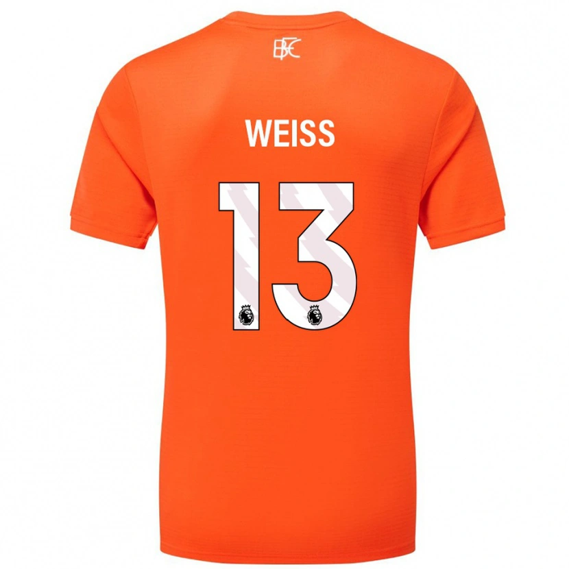 Danxen Dames Max Weiß #13 Oranje Wit Keepersshirt 2025/26 T-Shirt