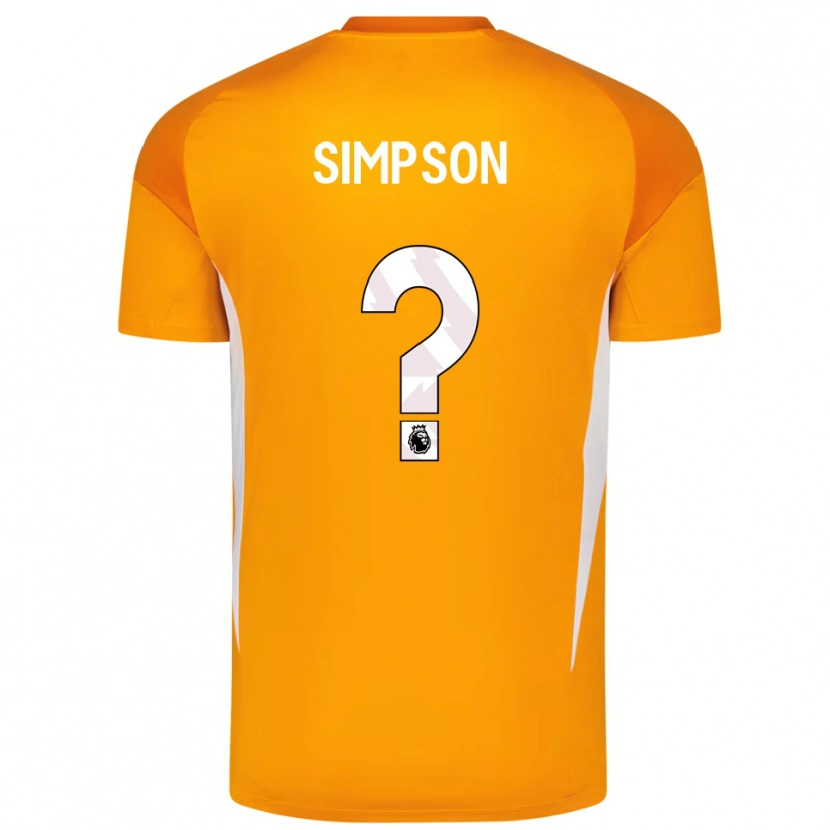 Danxen Dames Carrie Simpson #0 Oranje Wit Keepersshirt 2025/26 T-Shirt