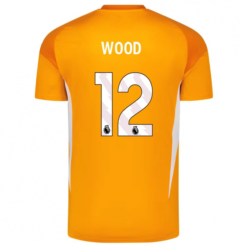 Danxen Dames Oliver Wood #12 Oranje Wit Keepersshirt 2025/26 T-Shirt