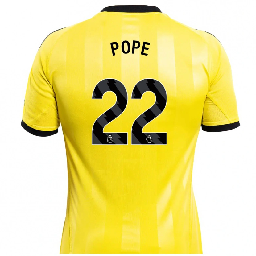 Danxen Dames Nick Pope #22 Geel Zwart Keepersshirt 2025/26 T-Shirt