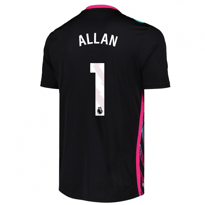 Danxen Dames Isaac Allan #1 Zwart Wit Keepersshirt 2025/26 T-Shirt