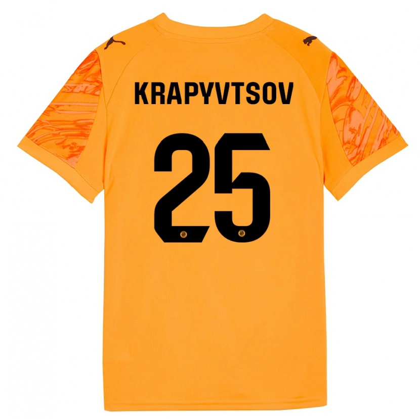 Danxen Dames Vladyslav Krapyvtsov #25 Oranje Zwart Keepersshirt 2025/26 T-Shirt