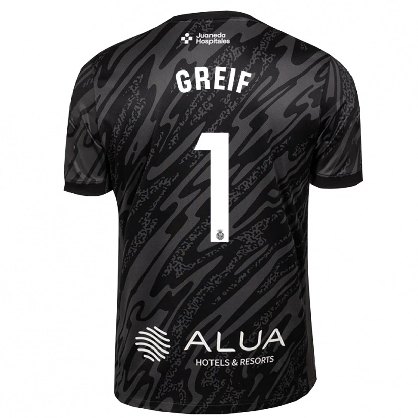 Danxen Dames Dominik Greif #1 Donkergrijs Zwart Keepersshirt 2025/26 T-Shirt