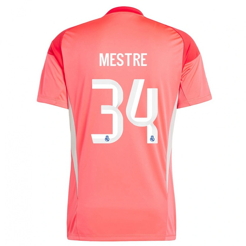Danxen Dames Sergio Mestre #34 Oranjerood Wit Keepersshirt 2025/26 T-Shirt