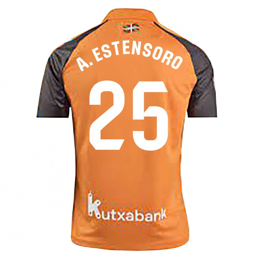 Danxen Dames Alazne Estensoro #25 Zwart Oranje Keepersshirt 2025/26 T-Shirt
