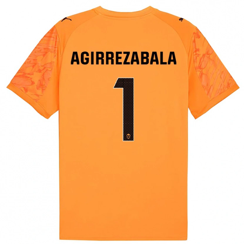 Danxen Dames Julen Agirrezabala #1 Oranje Zwart Keepersshirt 2025/26 T-Shirt