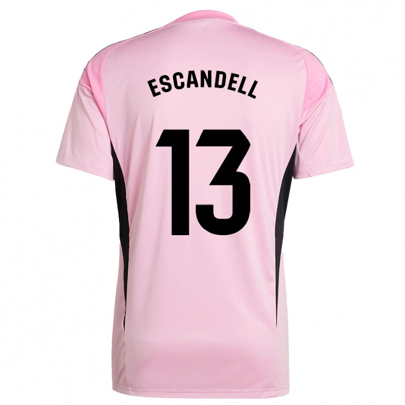 Danxen Dames Aarón Escandell #13 Roze Zwart Keepersshirt 2025/26 T-Shirt