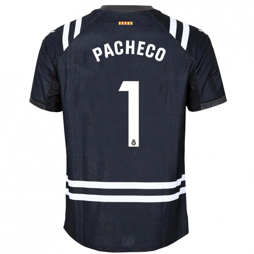Danxen Dames Álvaro Pacheco #1 Zwart Wit Keepersshirt 2025/26 T-Shirt