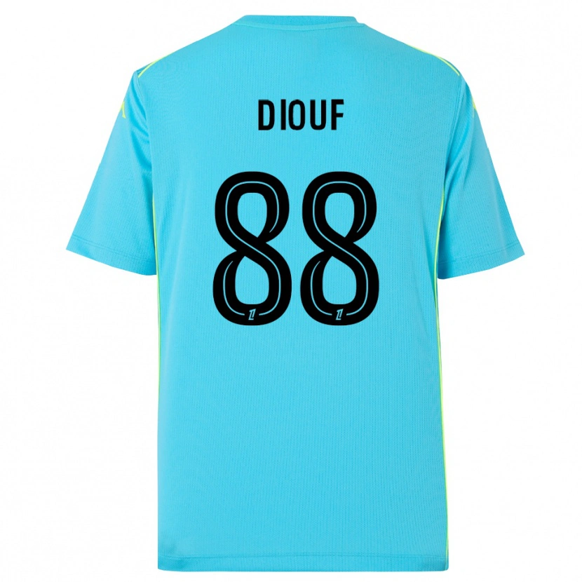 Danxen Dames Yehvann Diouf #88 Hemelsblauw Zwart Keepersshirt 2025/26 T-Shirt