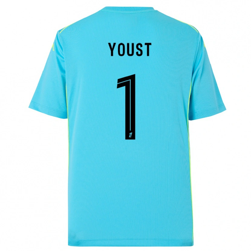 Danxen Dames Matys Youst #1 Hemelsblauw Zwart Keepersshirt 2025/26 T-Shirt