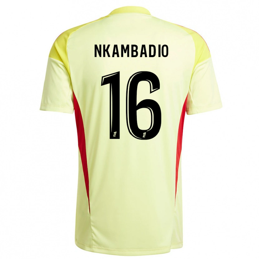 Danxen Dames Obed Nkambadio #16 Licht Geel Zwart Keepersshirt 2025/26 T-Shirt