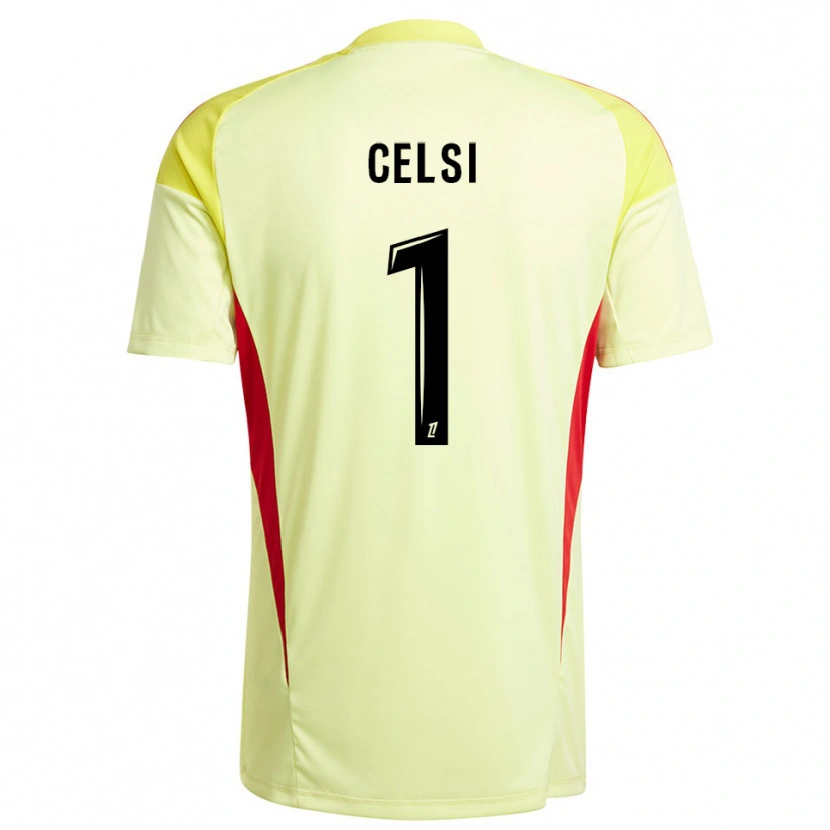 Danxen Dames Rafael Celsi #1 Licht Geel Zwart Keepersshirt 2025/26 T-Shirt
