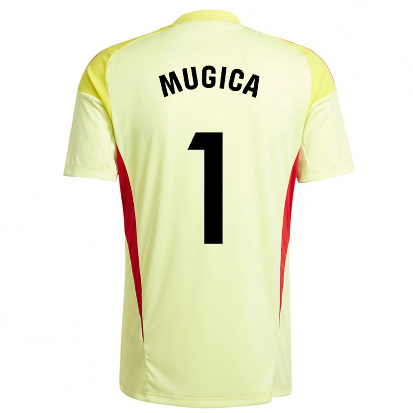 Danxen Dames Juan Múgica #1 Licht Geel Zwart Keepersshirt 2025/26 T-Shirt